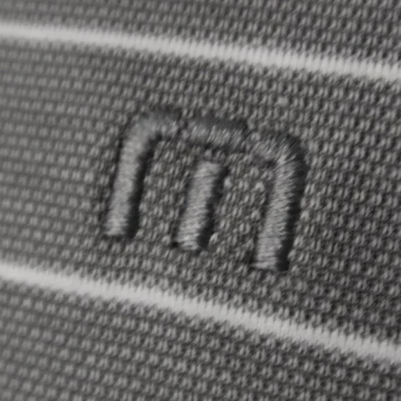 Travis Mathew Lt Gray Striped Polo (L) Excellent! ⛳️ ⛳️ - Picture 1 of 7